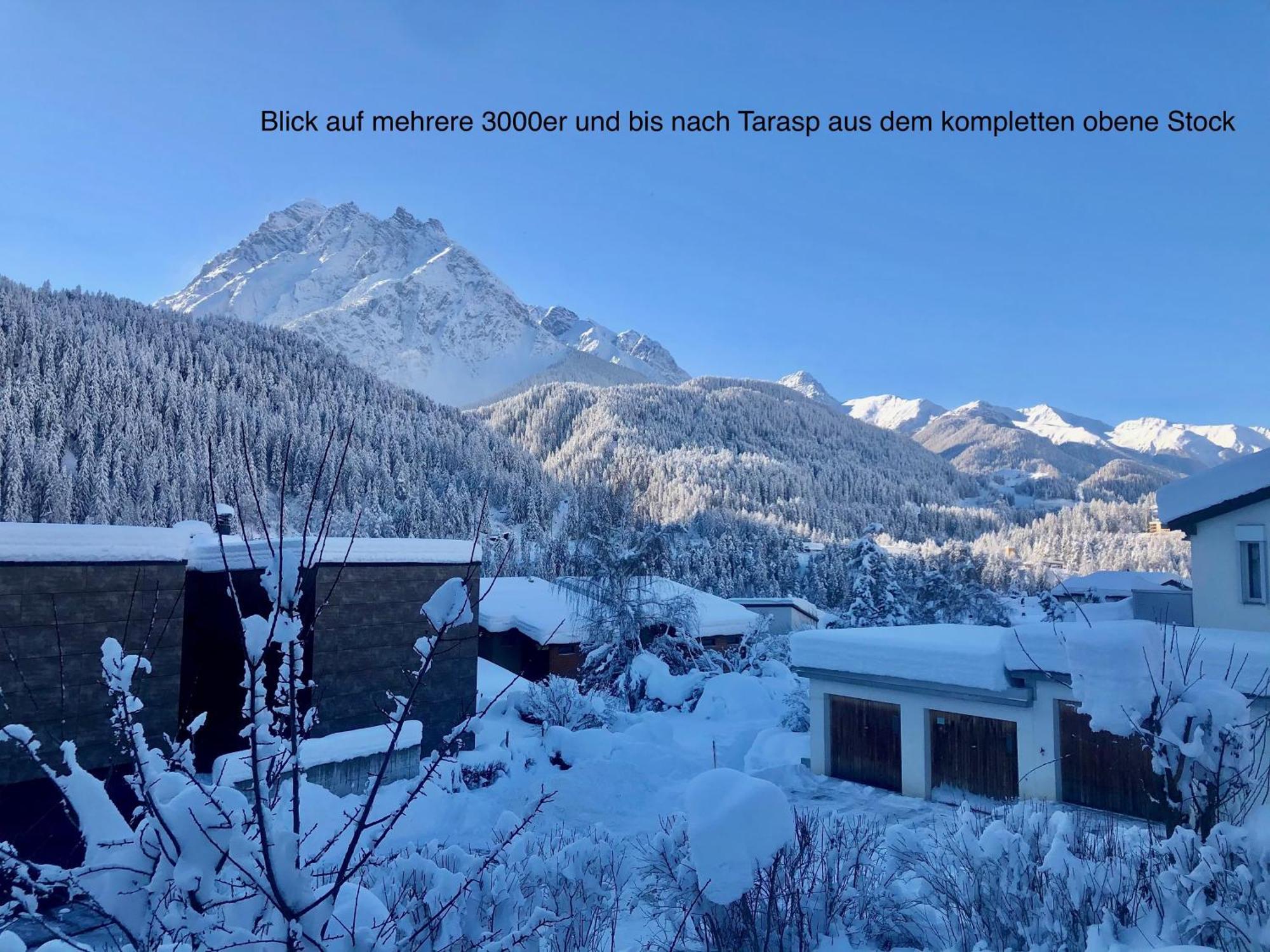 Chasa Stefania Mit Rundum Bergblick Und Garten Villa Scuol Buitenkant foto